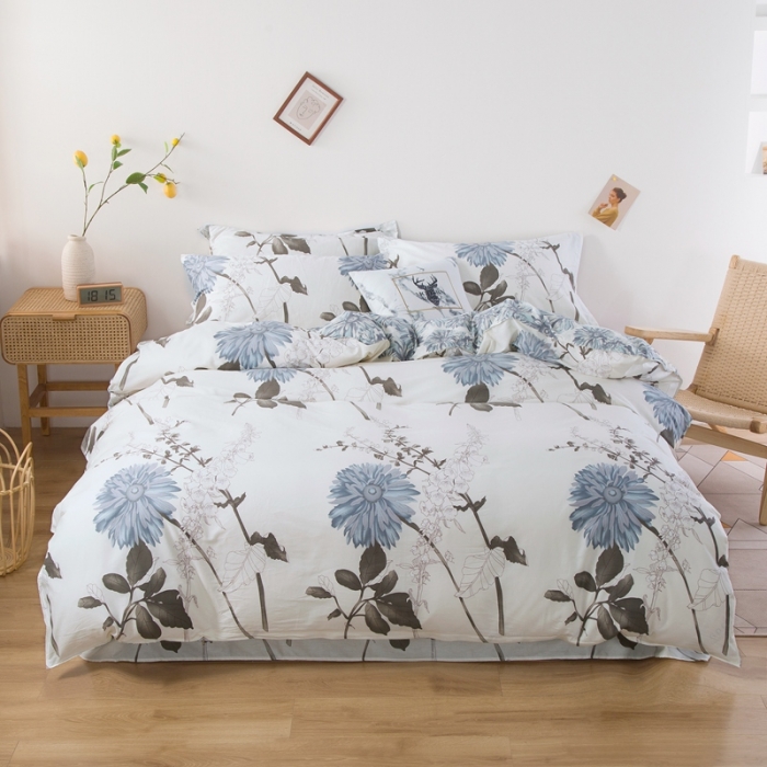 91家纺网 家纺一手货源 找家纺 圣锦 全棉单被套 似水流年