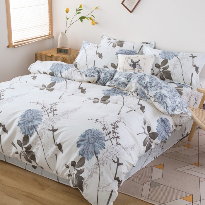 91家纺网 家纺一手货源 找家纺 圣锦 全棉单被套 似水流年