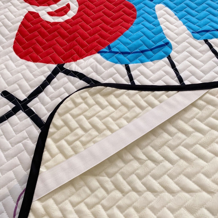 91家纺网 家纺一手货源 找家纺 萝莉家纺 数码印花水洗空调软席三件套（丸子与kt猫）