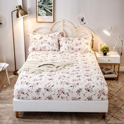 91家纺网 家纺一手货源 找家纺 宝齐莱 2020年新款全棉印花单床笠 幸福之花