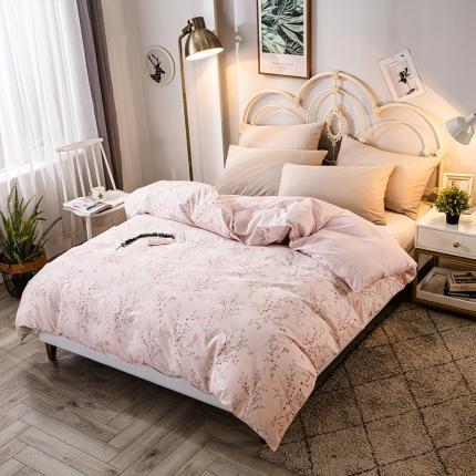 91家纺网 家纺一手货源 找家纺 宝齐莱 2020年新款全棉印花单被套 安娜-粉
