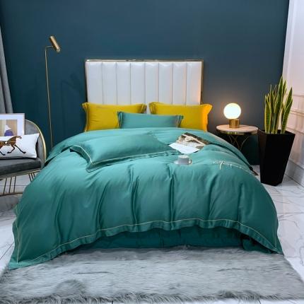 91家纺网 家纺一手货源 找家纺 （总）顾家家居 2023新款80奥地利兰精兰精天丝刺绣四件套