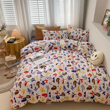 91家纺网 家纺一手货源 找家纺 时年 2020新款40s全棉小可爱系列四件套 安娜