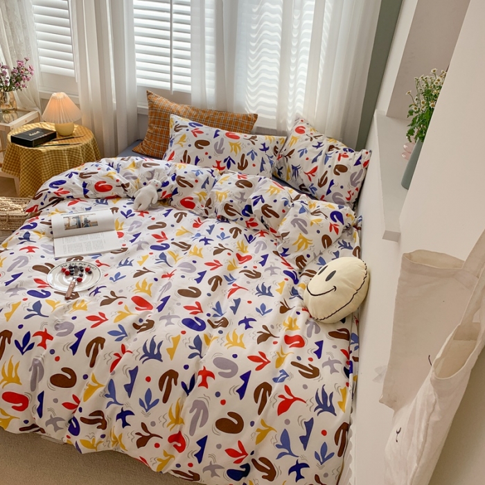 91家纺网 家纺一手货源 找家纺 时年 2020新款40s全棉小可爱系列四件套 安娜