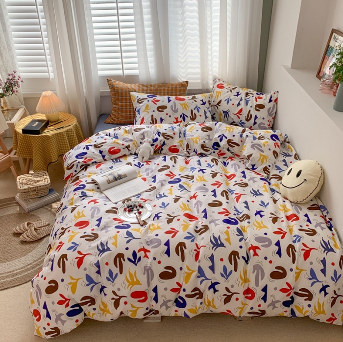 91家纺网 家纺一手货源 找家纺 时年 2020新款40s全棉小可爱系列四件套 安娜