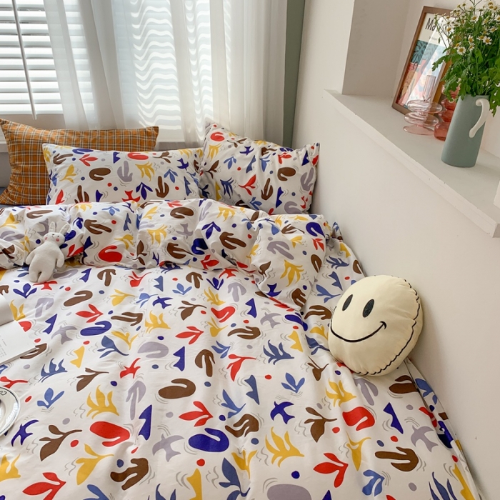 91家纺网 家纺一手货源 找家纺 时年 2020新款40s全棉小可爱系列四件套 安娜