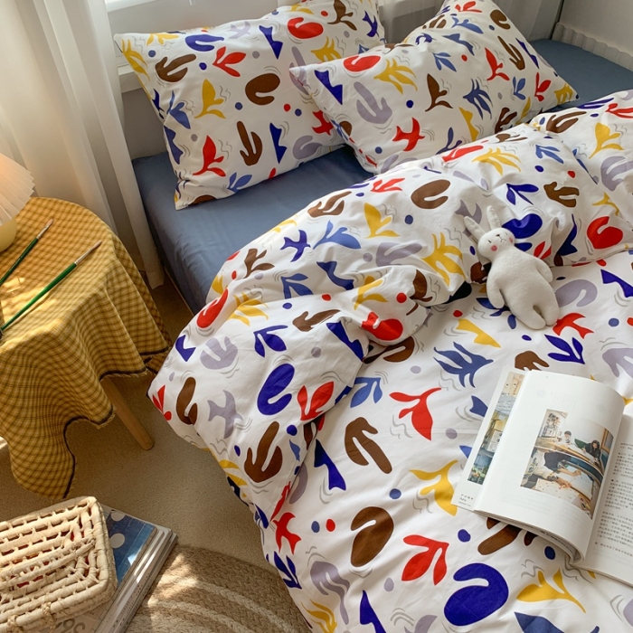 91家纺网 家纺一手货源 找家纺 时年 2020新款40s全棉小可爱系列四件套 安娜