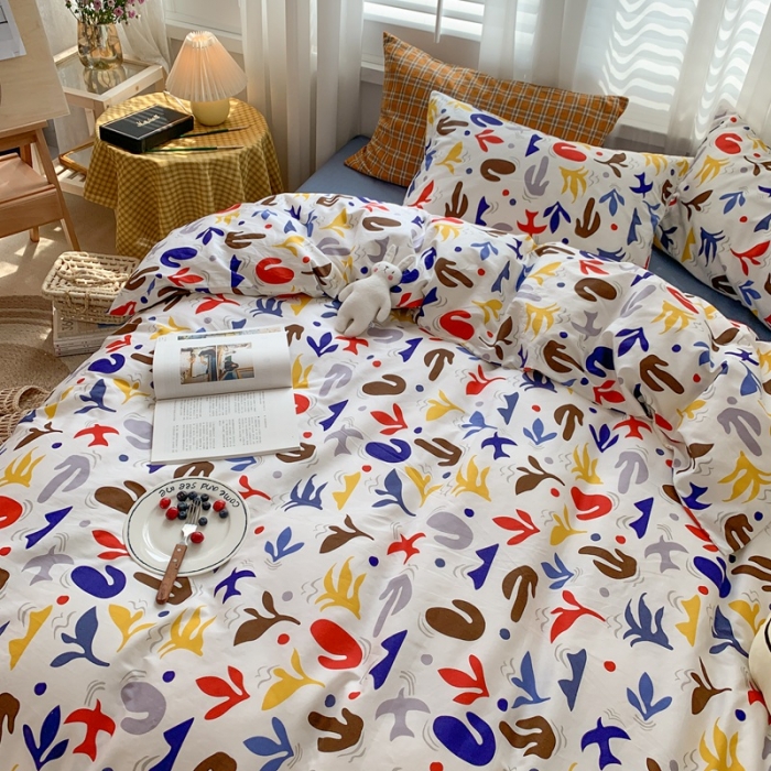 91家纺网 家纺一手货源 找家纺 时年 2020新款40s全棉小可爱系列四件套 安娜