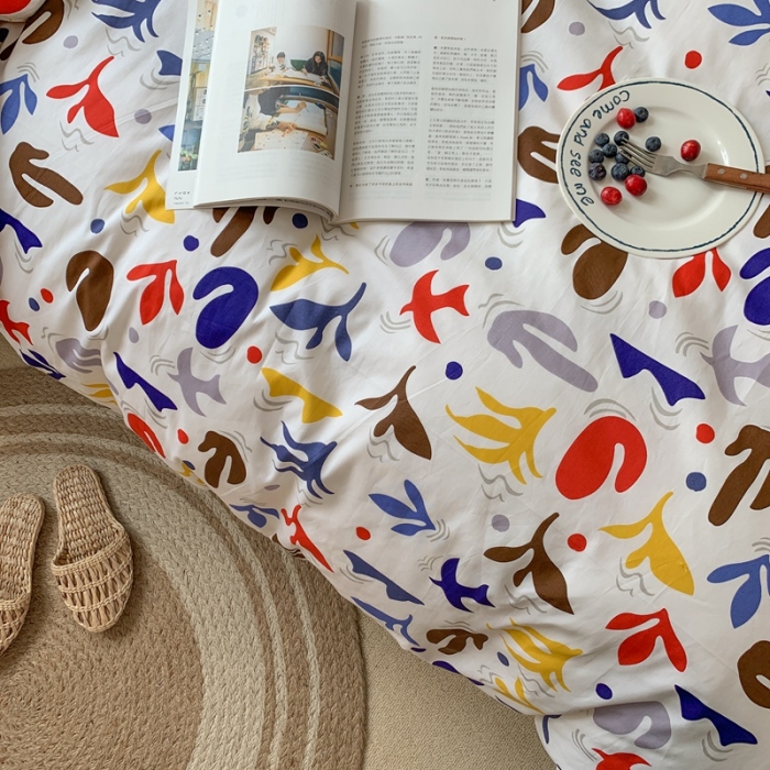 91家纺网 家纺一手货源 找家纺 时年 2020新款40s全棉小可爱系列四件套 安娜