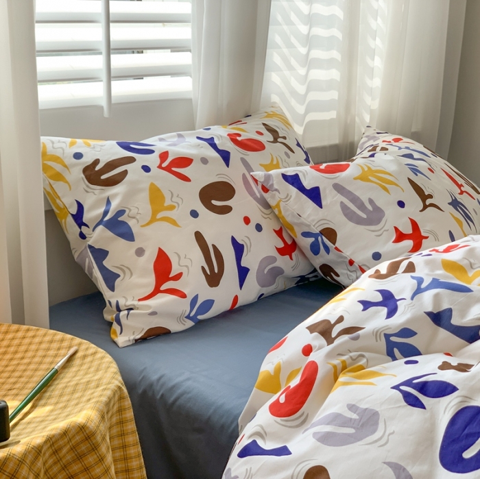 91家纺网 家纺一手货源 找家纺 时年 2020新款40s全棉小可爱系列四件套 安娜