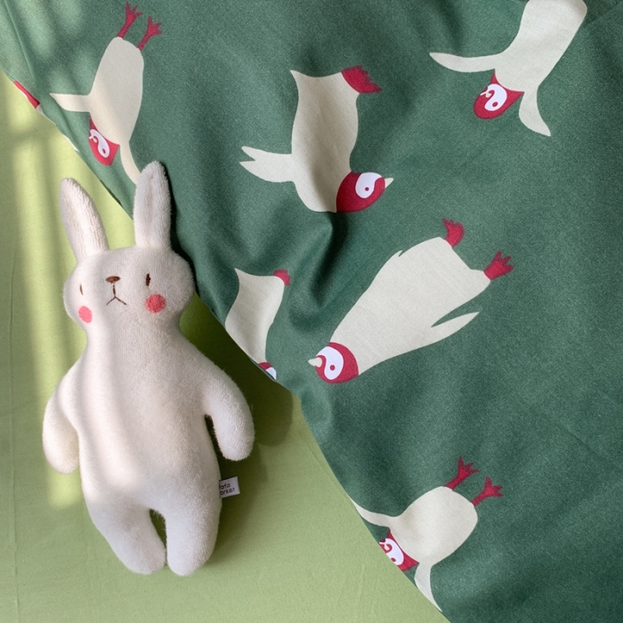 91家纺网 家纺一手货源 找家纺 时年 2020新款40s全棉小可爱系列四件套 企鹅仔