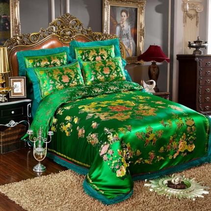 91家纺网 家纺一手货源 找家纺 （总）欣喜来 2020新款绸缎婚庆脱卸款四件套