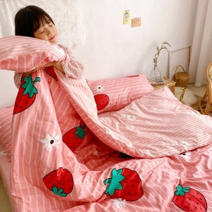 91家纺网 家纺一手货源 找家纺 顾里 2020新款ins网红全棉四件套 少女梦