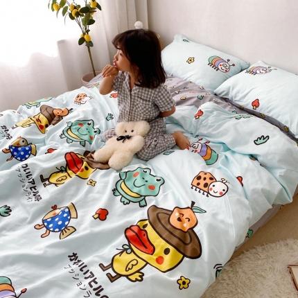 91家纺网 家纺一手货源 找家纺 顾里 2020新款ins网红全棉四件套 友谊会