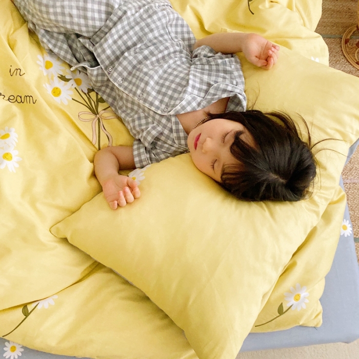 91家纺网 家纺一手货源 找家纺 顾里 2020新款ins网红全棉四件套 雏菊黄