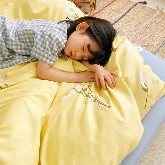 91家纺网 家纺一手货源 找家纺 顾里 2020新款ins网红全棉四件套 雏菊黄