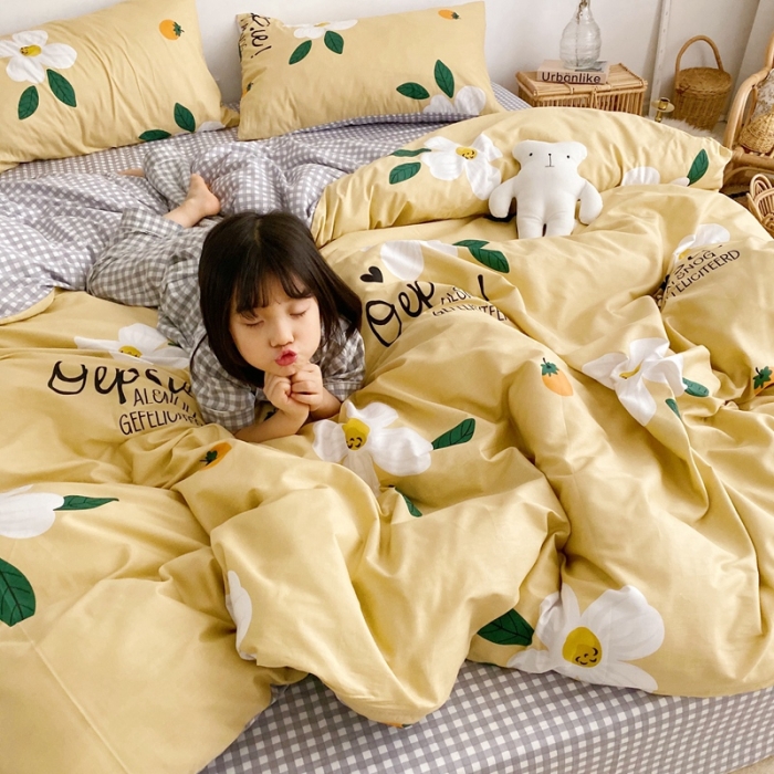 91家纺网 家纺一手货源 找家纺 顾里 2020新款ins网红全棉四件套 花颜心语