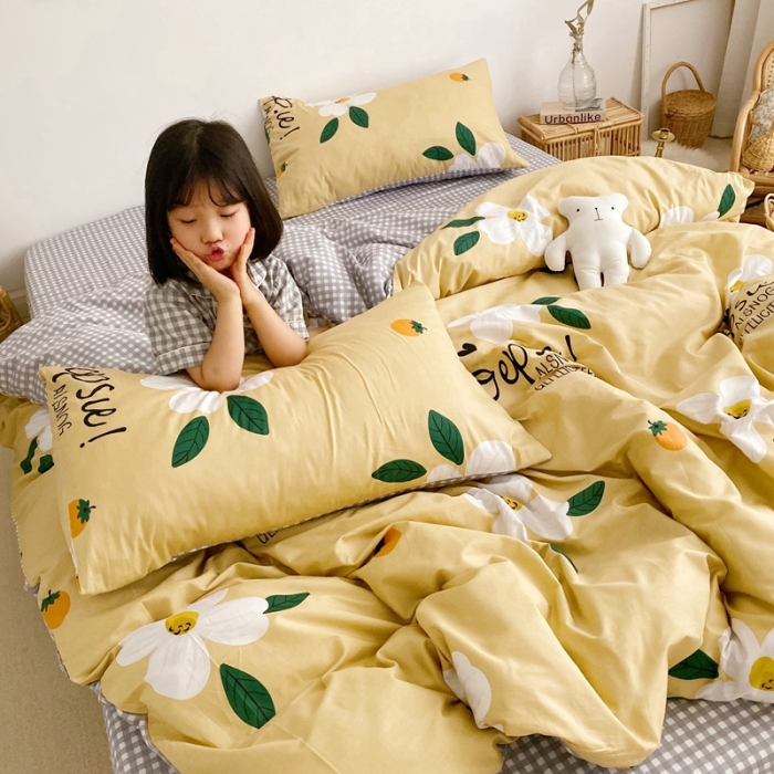 91家纺网 家纺一手货源 找家纺 顾里 2020新款ins网红全棉四件套 花颜心语