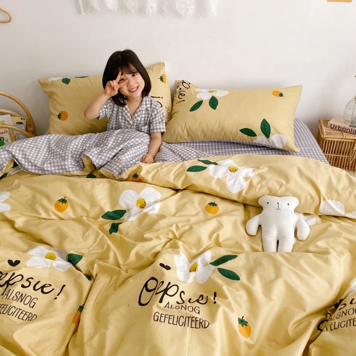 91家纺网 家纺一手货源 找家纺 顾里 2020新款ins网红全棉四件套 花颜心语