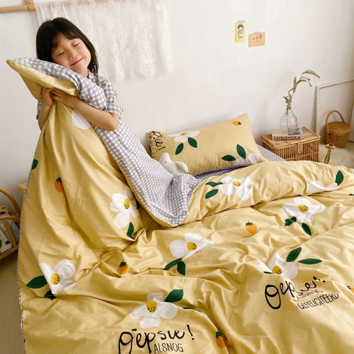 91家纺网 家纺一手货源 找家纺 顾里 2020新款ins网红全棉四件套 花颜心语