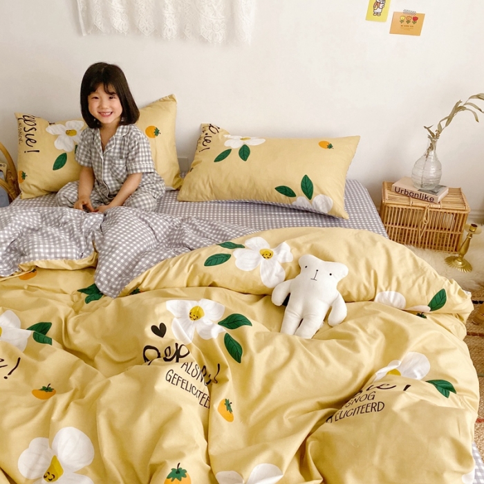 91家纺网 家纺一手货源 找家纺 顾里 2020新款ins网红全棉四件套 花颜心语