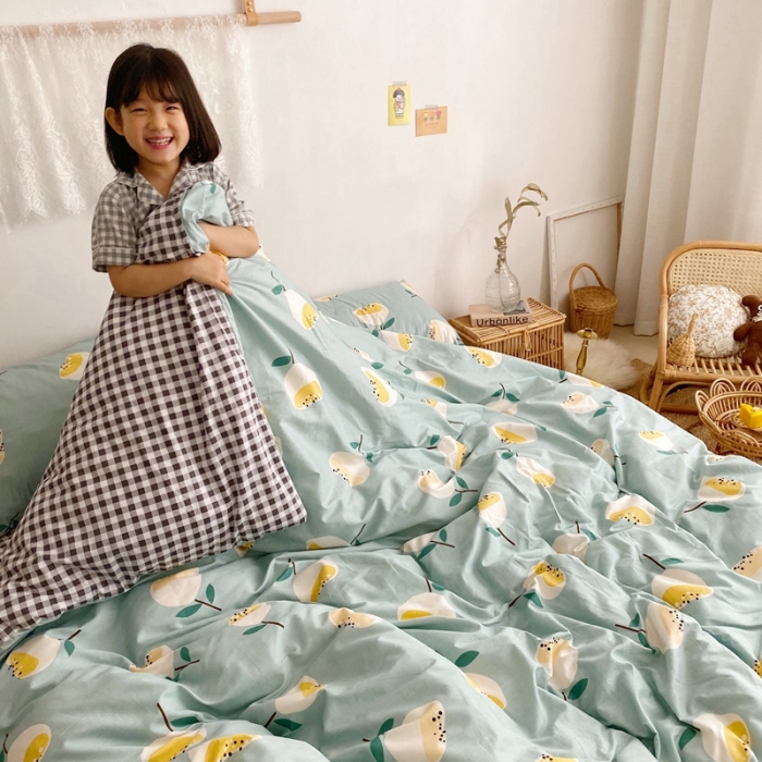 91家纺网 家纺一手货源 找家纺 顾里 2020新款ins网红全棉四件套 清晨