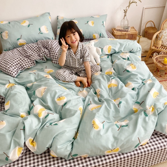 91家纺网 家纺一手货源 找家纺 顾里 2020新款ins网红全棉四件套 清晨