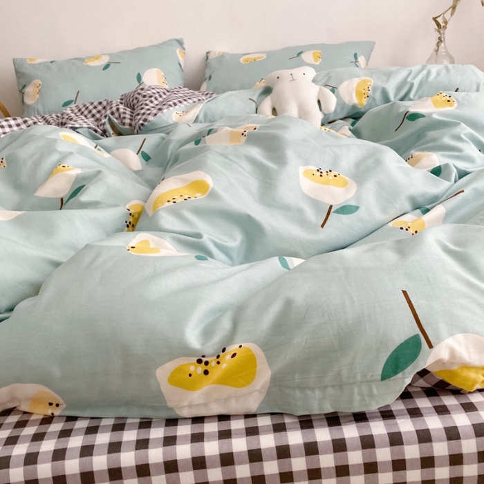 91家纺网 家纺一手货源 找家纺 顾里 2020新款ins网红全棉四件套 清晨