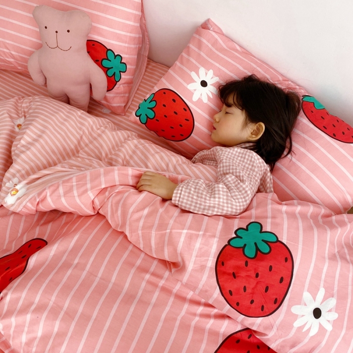 91家纺网 家纺一手货源 找家纺 顾里 2020新款ins网红全棉四件套 少女梦