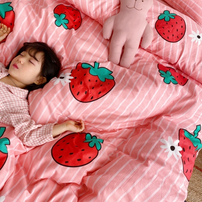 91家纺网 家纺一手货源 找家纺 顾里 2020新款ins网红全棉四件套 少女梦