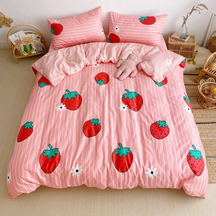 91家纺网 家纺一手货源 找家纺 顾里 2020新款ins网红全棉四件套 少女梦