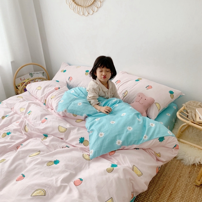 91家纺网 家纺一手货源 找家纺 顾里 2020新款ins网红全棉四件套 水果派