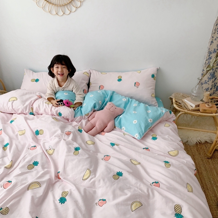 91家纺网 家纺一手货源 找家纺 顾里 2020新款ins网红全棉四件套 水果派