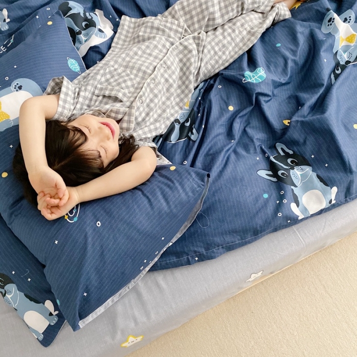 91家纺网 家纺一手货源 找家纺 顾里 2020新款ins网红全棉四件套 外星狗