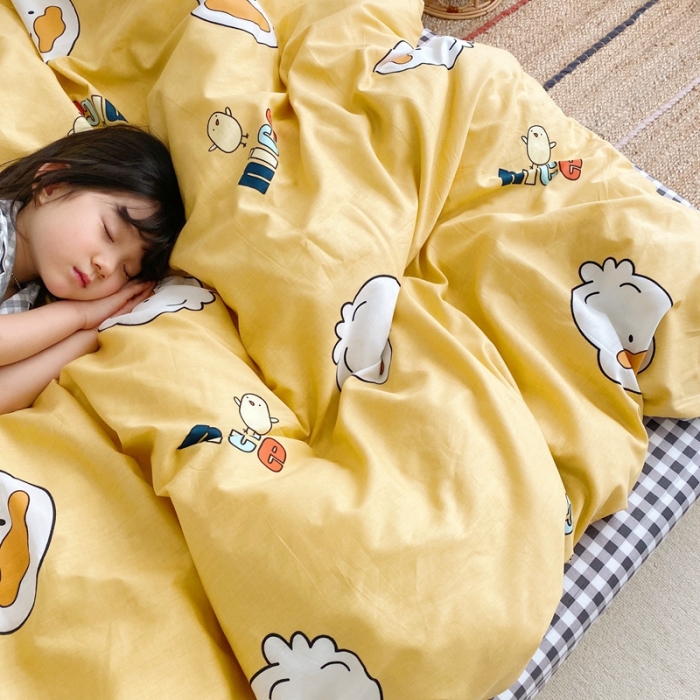 91家纺网 家纺一手货源 找家纺 顾里 2020新款ins网红全棉四件套 小黄鸭