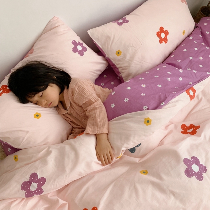 91家纺网 家纺一手货源 找家纺 顾里 2020新款ins网红全棉四件套 泫雅花 粉