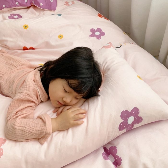 91家纺网 家纺一手货源 找家纺 顾里 2020新款ins网红全棉四件套 泫雅花 粉