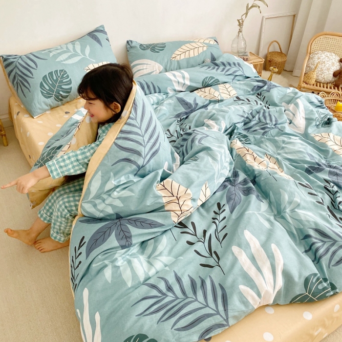 91家纺网 家纺一手货源 找家纺 顾里 2020新款ins网红全棉四件套 叶华