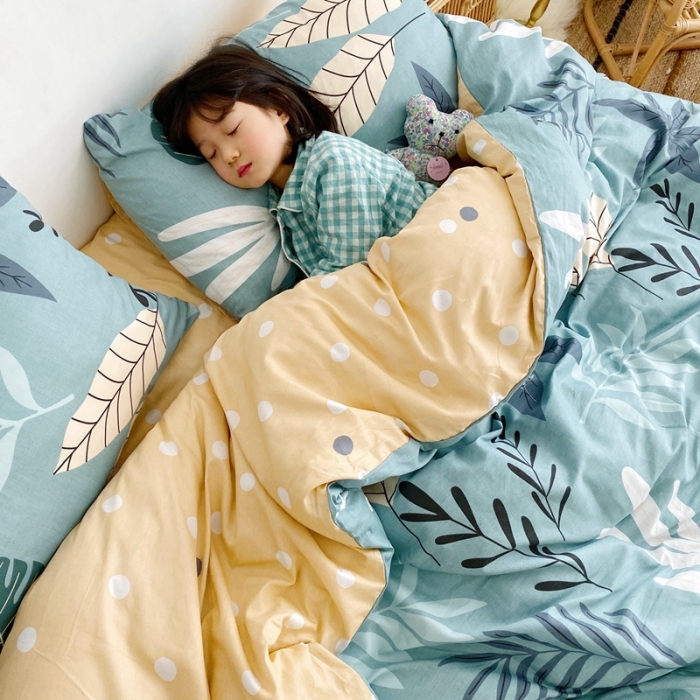 91家纺网 家纺一手货源 找家纺 顾里 2020新款ins网红全棉四件套 叶华