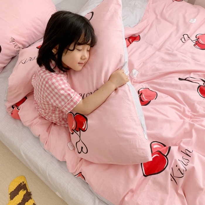 91家纺网 家纺一手货源 找家纺 顾里 2020新款ins网红全棉四件套 樱桃