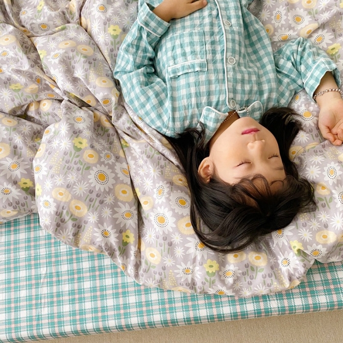 91家纺网 家纺一手货源 找家纺 顾里 2020新款ins网红全棉四件套 雏菊灰