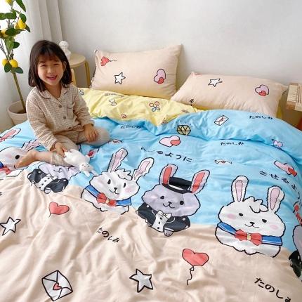 顾里 2020新款ins网红全棉四件套 兔子派对