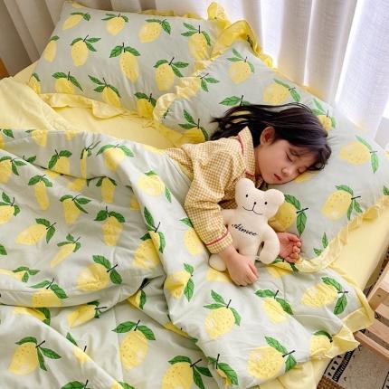 91家纺网 家纺一手货源 找家纺 （总）顾里 2020新款ins治愈小清新水洗棉夏被四件套