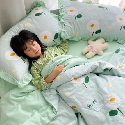 91家纺网 家纺一手货源 找家纺 顾里 2020新款ins治愈小清新水洗棉夏被四件套 日式小花