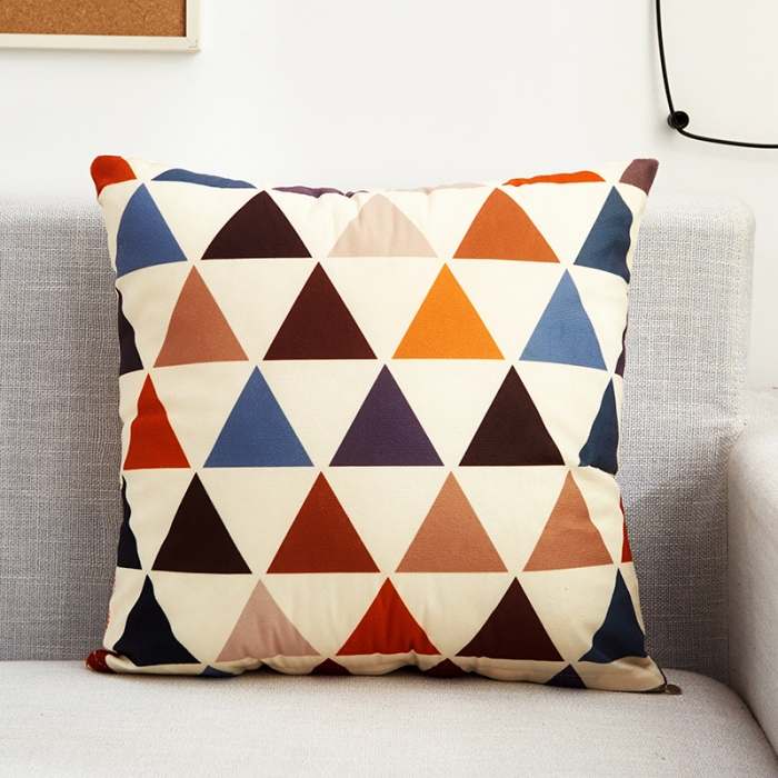 91家纺网 家纺一手货源 找家纺 枕芯真意隐形拉链可拆洗双面防超加厚抱枕 菱形色彩