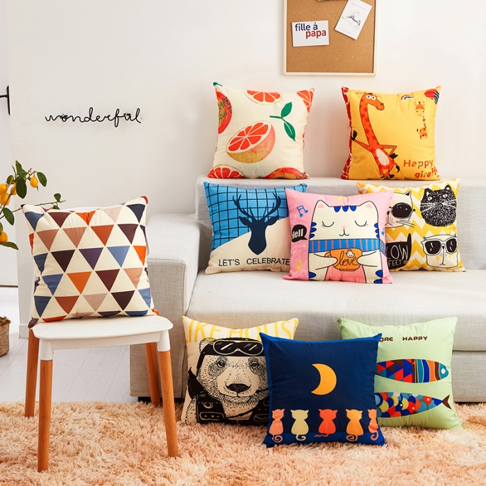 91家纺网 家纺一手货源 找家纺 枕芯真意隐形拉链可拆洗双面防超加厚抱枕 菱形色彩