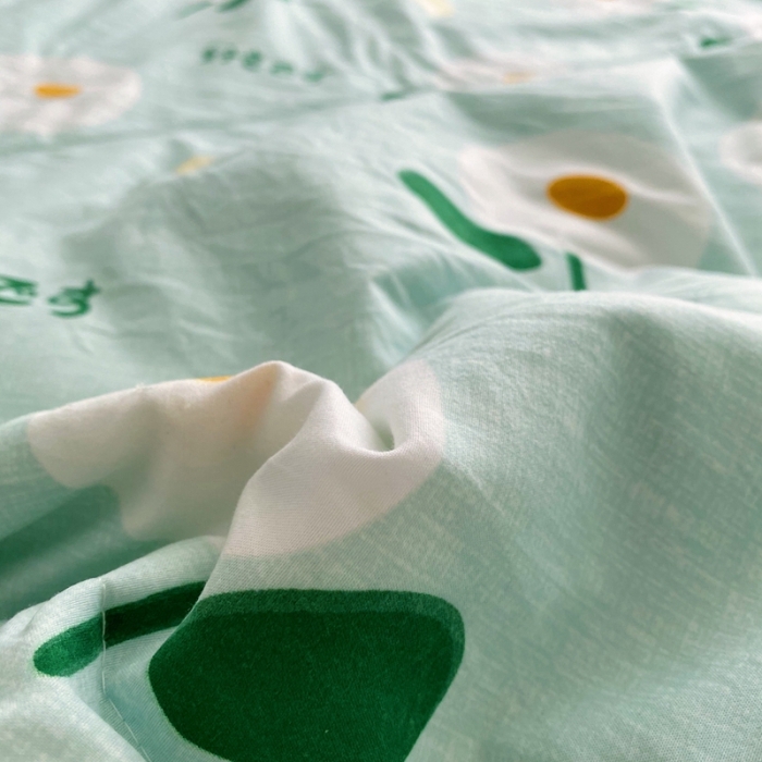 91家纺网 家纺一手货源 找家纺 顾里 2020新款ins治愈小清新水洗棉夏被四件套 日式小花