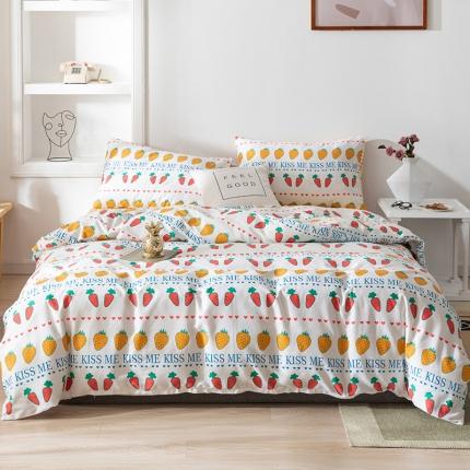 91家纺网 家纺一手货源 找家纺 珺柔家纺 2020新款13070全棉四件套 波西萝卜