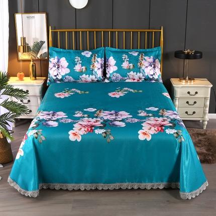 91家纺网 家纺一手货源 找家纺 （总）小牛席业冰丝凉席三件套提花印花空调席可机洗水洗床单