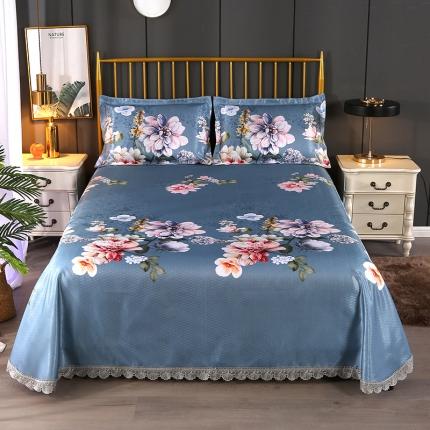 91家纺网 家纺一手货源 找家纺 （总）小牛席业冰丝凉席三件套提花印花空调席可机洗水洗床单